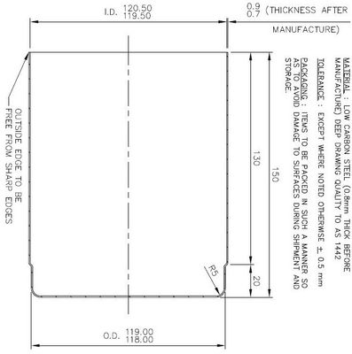 فنجان قفس فیلتر 120x150mm 120x80mm