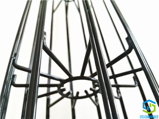 Weld Vertical Wire Star Star Filter Cage Silicon Coating Pleat Cage 138mm Spider Cage کیف خانه فولادی ملایم قفس